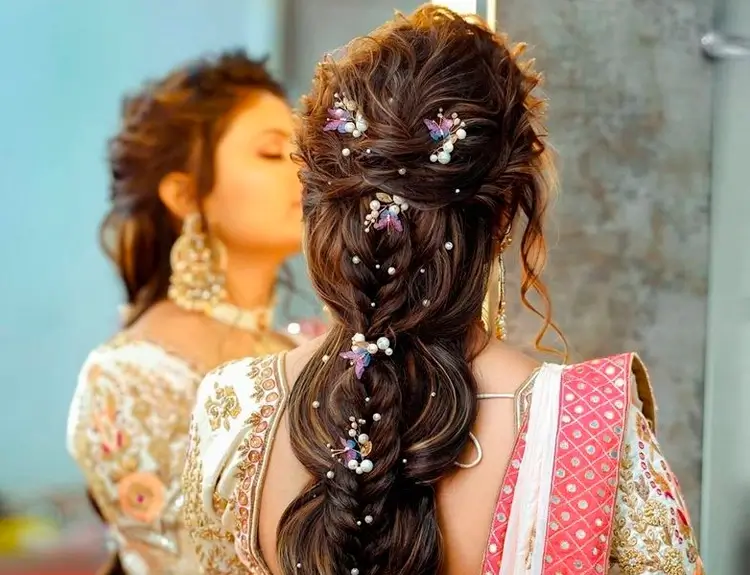 Pearl Braided Bridal Hairstyle